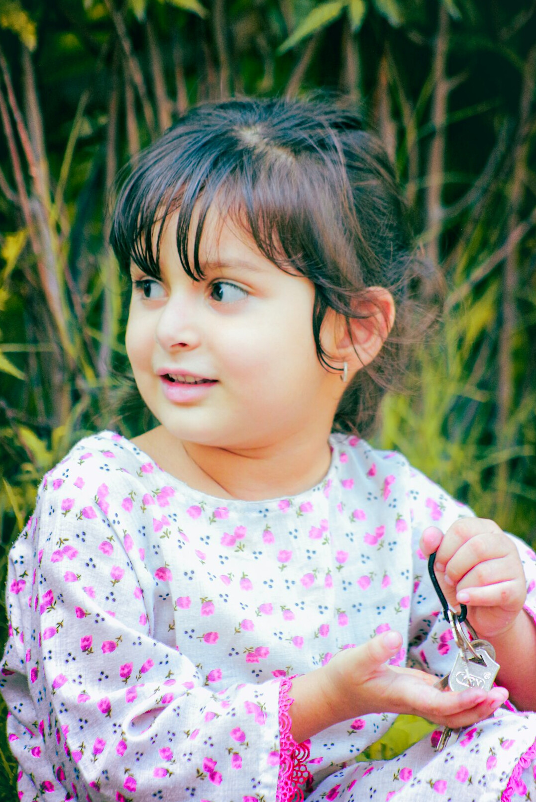 children playing in garden
