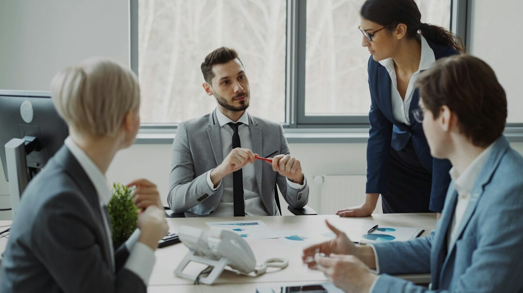 business team discussing strategy