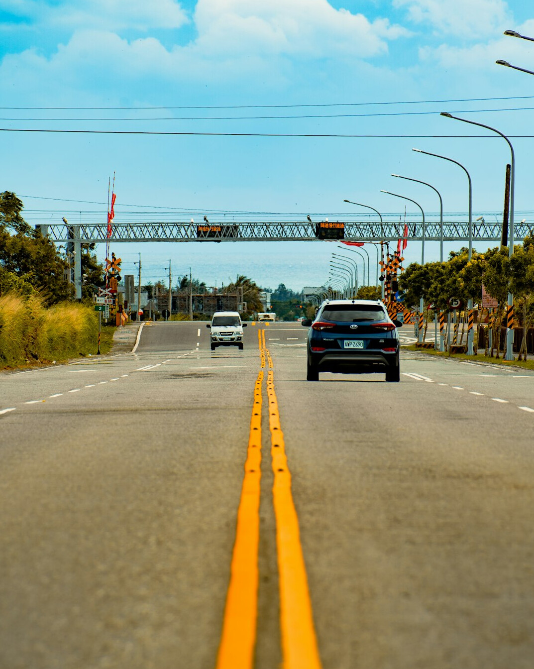 car on open road