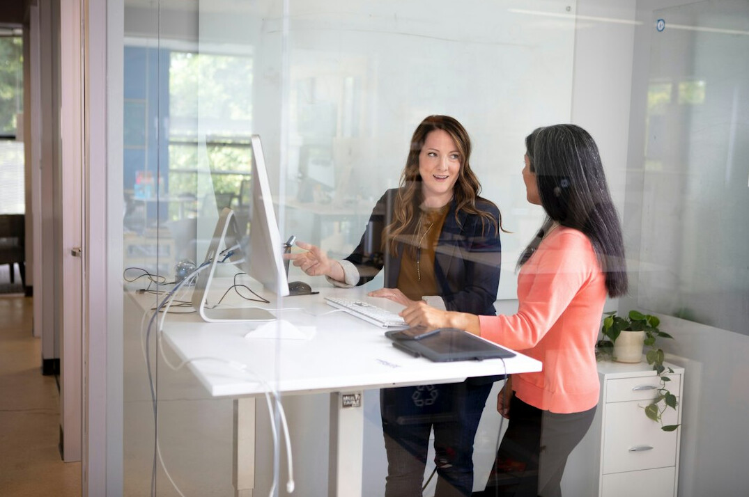 insurance advisor explaining to client
